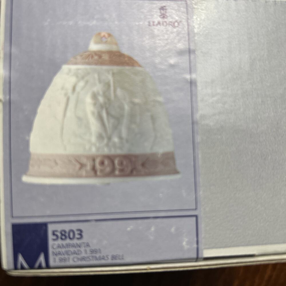 NEW IN BOX! LLADRO Vintage Campanita Navidad 1991 Christmas Ornament #5803